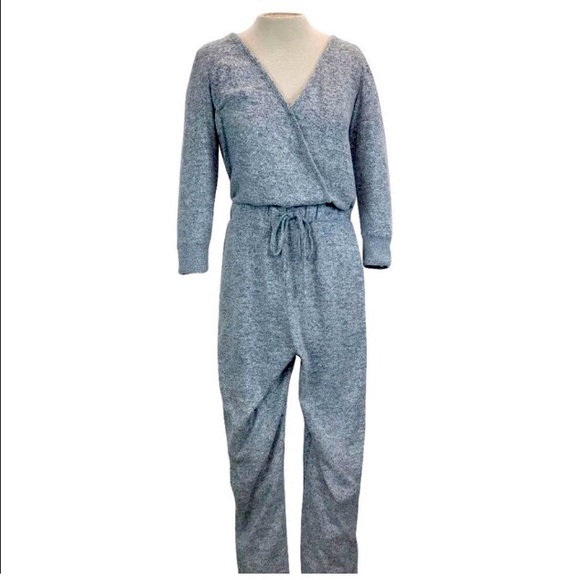 👗NWT Jones New York Soft Faux Wrap Jumpsuit Medium - Picture 1 of 16